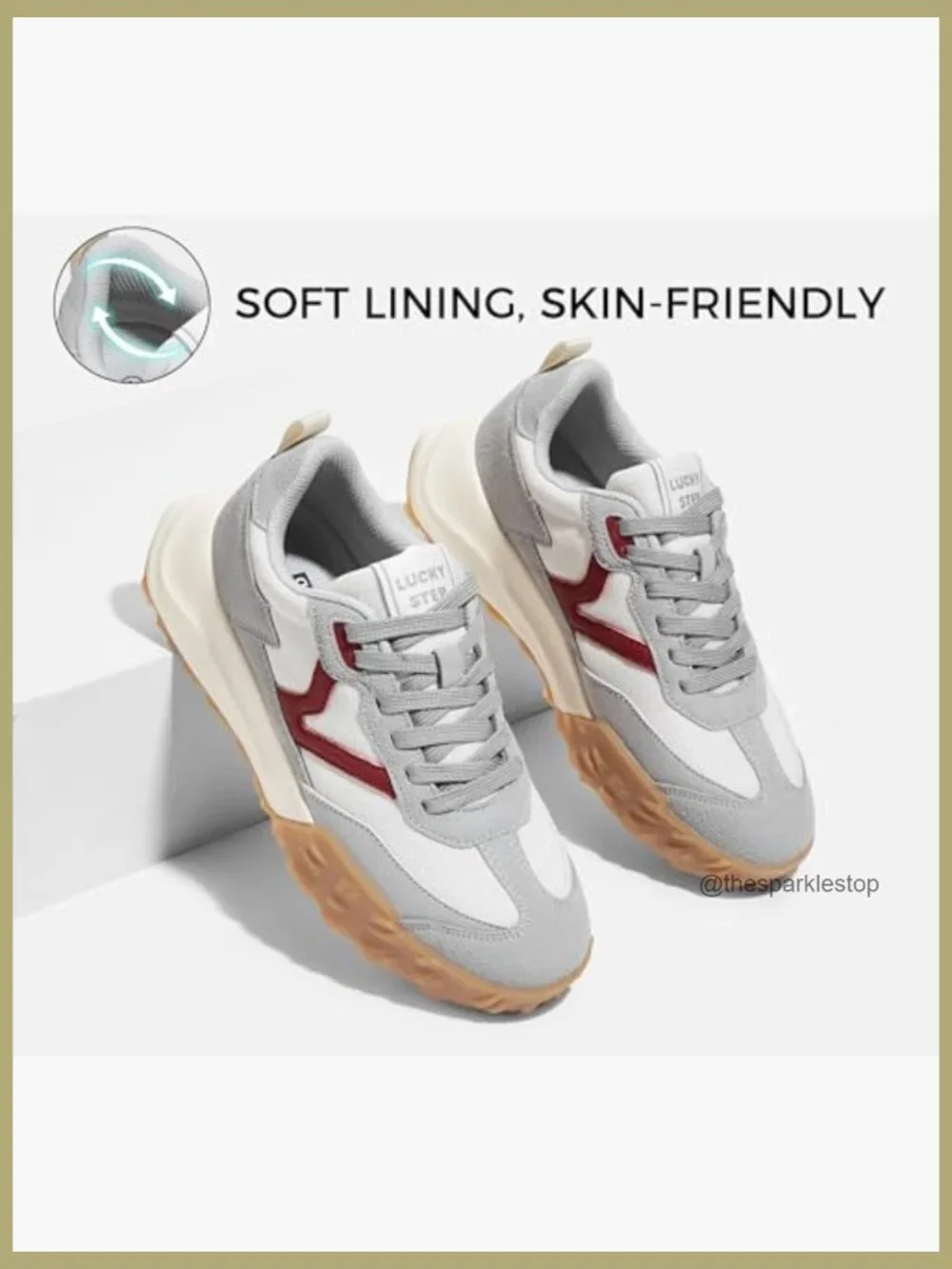 Platform Walking Shoes Chunky Casual Breathable Deluxe Fashion Sneakers